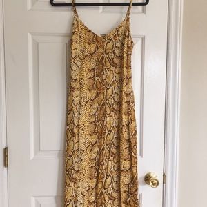 REFORMATION snakeskin midi dress